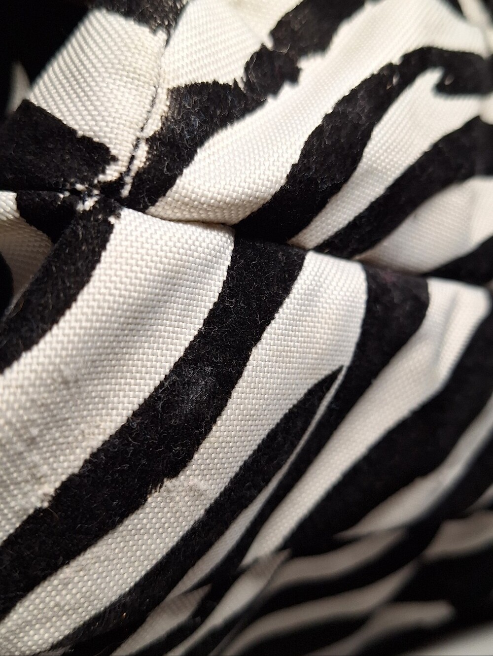 Jansport Backpack Zebra Black White, w/ Velvet-Like Soft Fuzzy Black Stripes - Picture 7 of 15